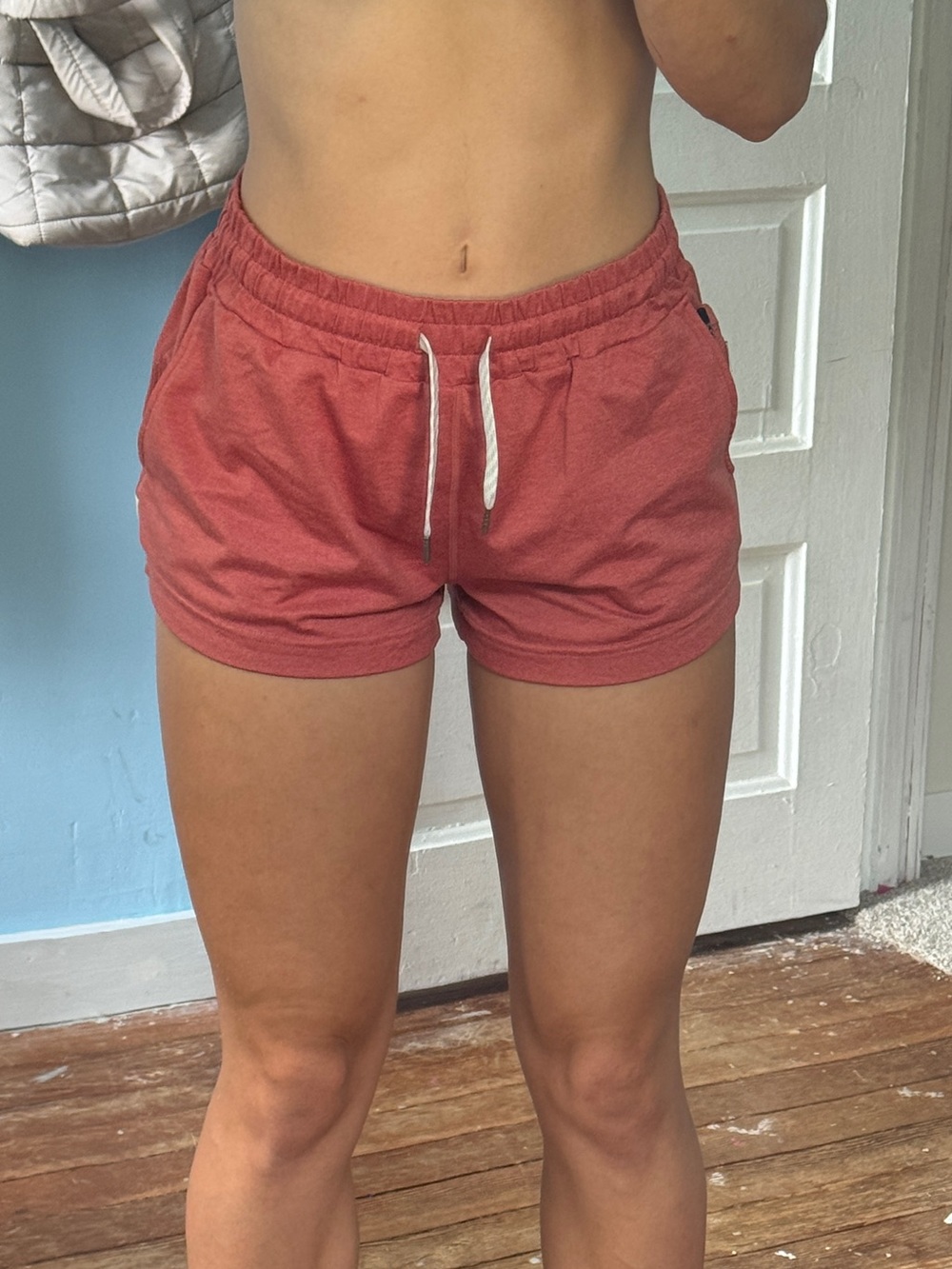 Vuori Women’s Halo Performance Shorts Lightweight Drawstring Shorts - Rust